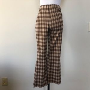 Small Brown Plaid Elastic Waist Pants Never Worn NWOT